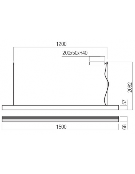 langbordspendel moderne design køkken spisebord dæmper led