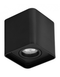 påbygningsspot sort gu10