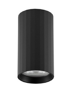 påbygningsspot sort gu10