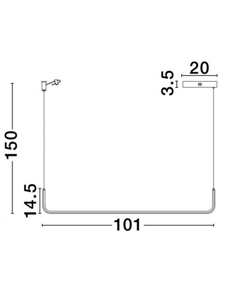 langbordspendel moderne design køkken spisebord led sort