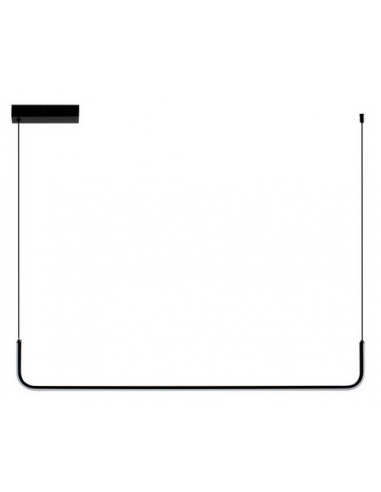 STRITA Langbordspendel i aluminium B101 cm 20W LED - Mat sort/Mat hvid