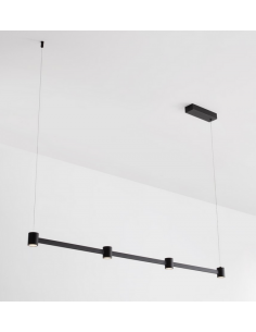 langbordspendel moderne design køkken spisebord led sort 2