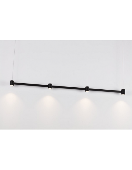 langbordspendel moderne design køkken spisebord led sort