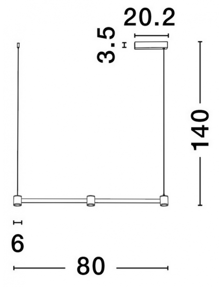 langbordspendel moderne design køkken spisebord led sort