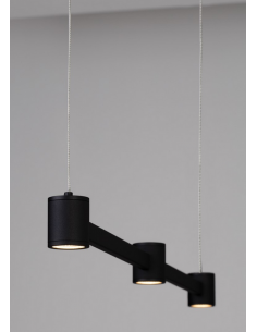 langbordspendel moderne design køkken spisebord led sort 2