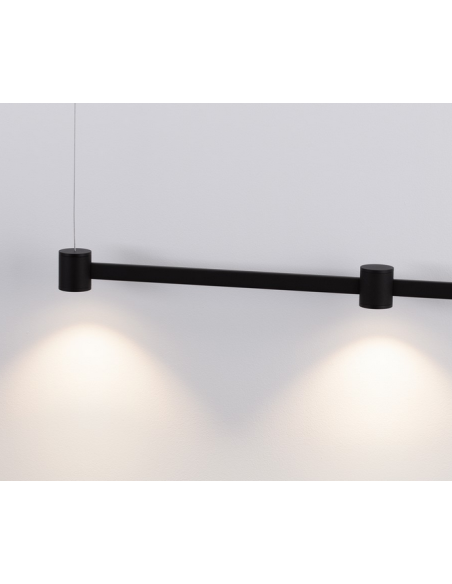 langbordspendel moderne design køkken spisebord led sort