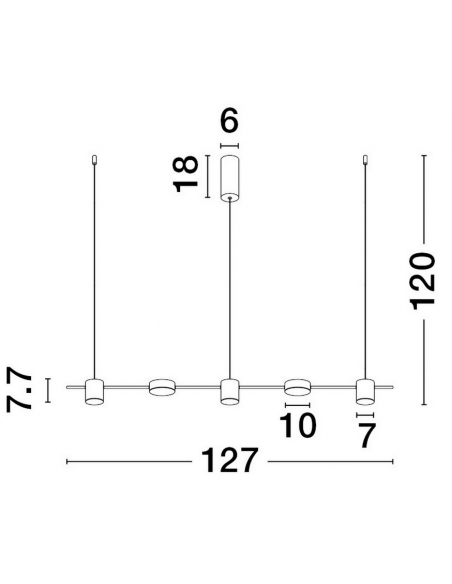 langbordspendel moderne design køkken spisebord led