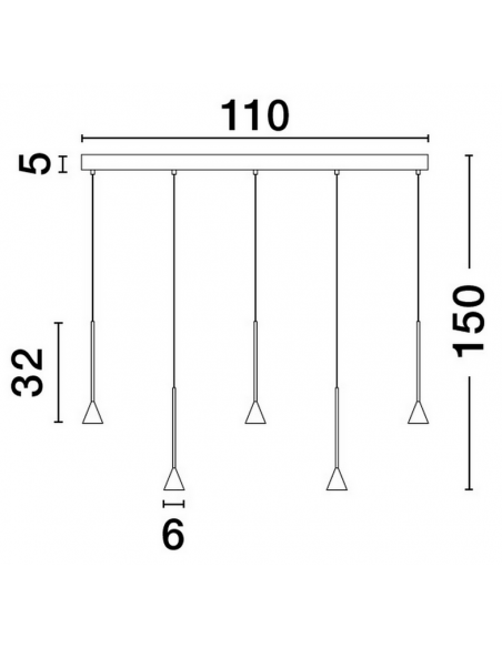 langbordspendel moderne design køkken spisebord led