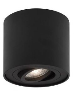 påbygningsspot sort gu10