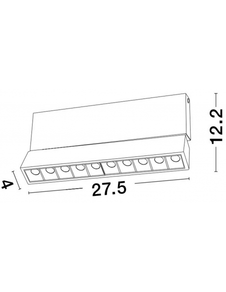 påbygningsspot sort led