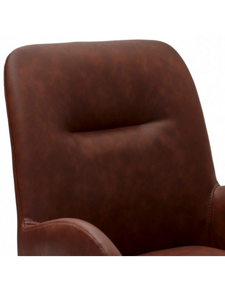 spisebordsstole med armlæn drejefod drejefunktion brun cognac læder design