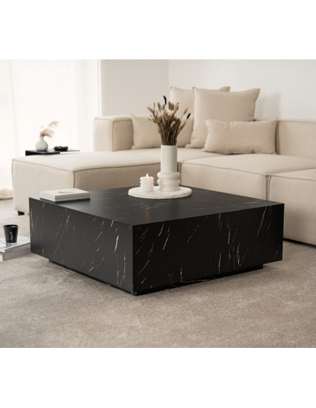 sofabord moderne design sort marmor