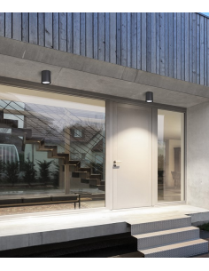 udendørs loftlamper påbygningsspots spots led sort 2