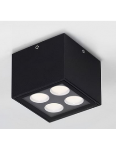 udendørs loftlamper påbygningsspots spots led sort 2