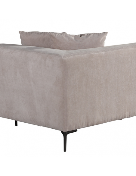 chaiselong sofa højrevendt stof beige komfortabel