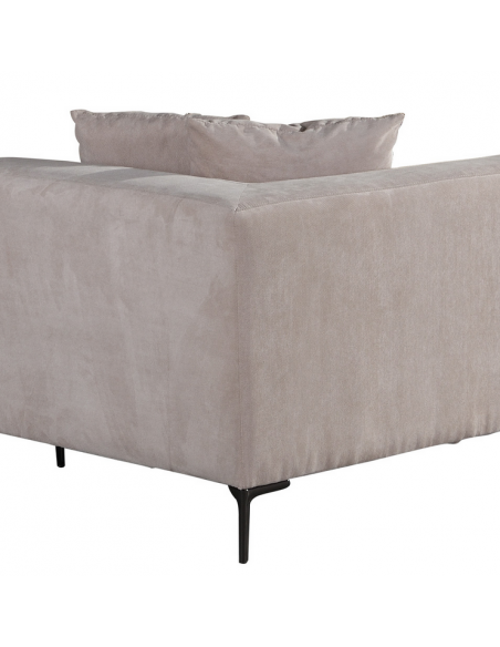 chaiselong sofa venstrevendt stof beige komfortabel