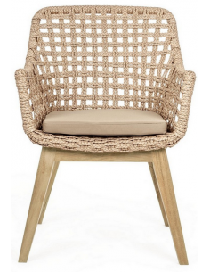 havestole teak træ flet havemøbler 2