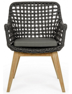 havestole teak træ flet havemøbler 2