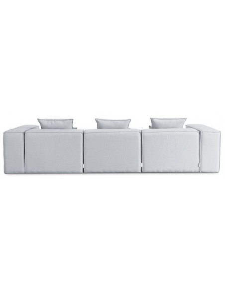 chaiselong sofa modulsofa moduler grå moderne design stof