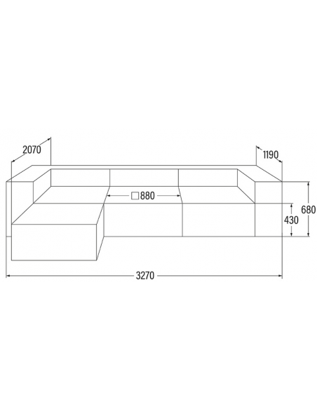 chaiselong sofa modulsofa moduler grå moderne design stof