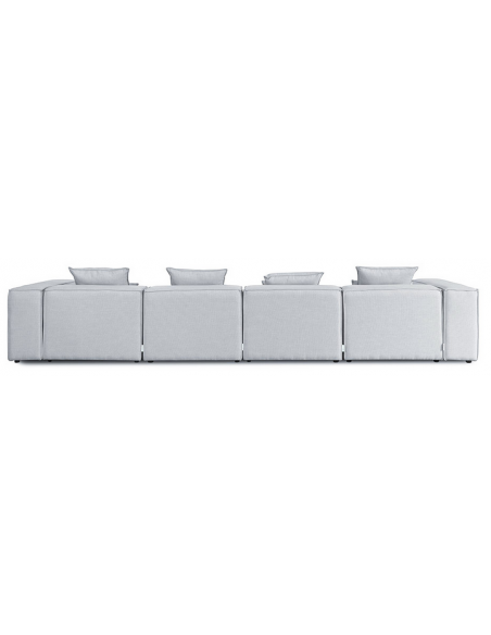 chaiselong sofa modulsofa moduler grå moderne design stof