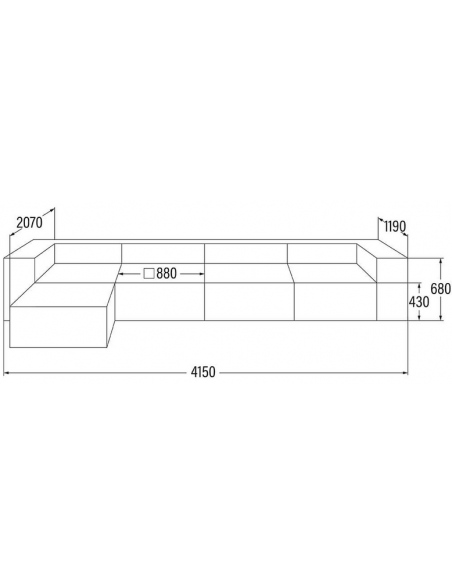 chaiselong sofa modulsofa moduler grå moderne design stof