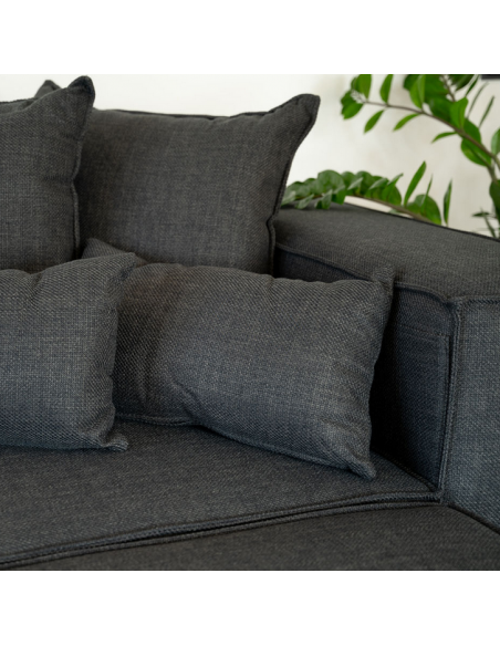 chaiselong sofa modulsofa moduler grå moderne design stof