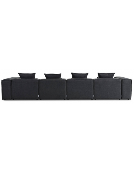 chaiselong sofa modulsofa moduler grå moderne design stof