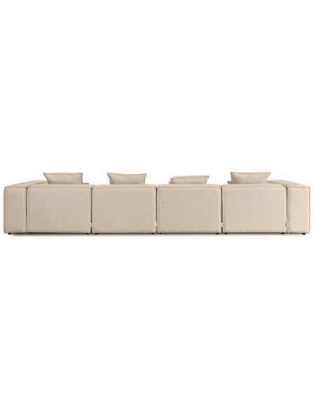 chaiselong sofa modulsofa moduler beige moderne design stof