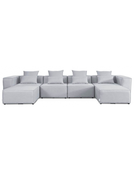 Usofa modulsofa moduler grå moderne design stof