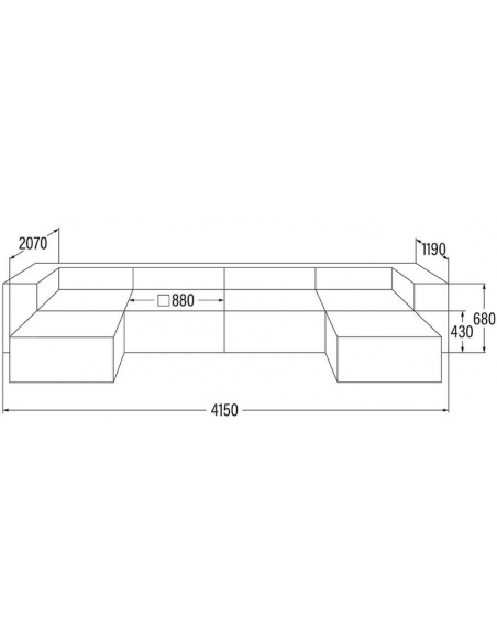 Usofa modulsofa moduler grå moderne design stof