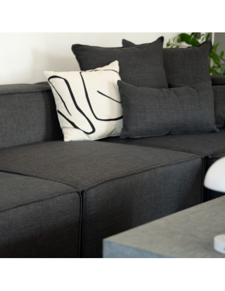 Usofa modulsofa moduler grå moderne design stof