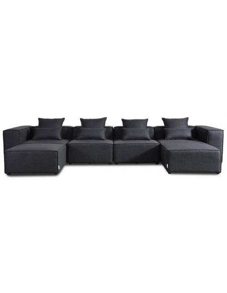 Usofa modulsofa moduler grå moderne design stof