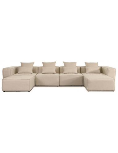 VERONA Modul U-sofa i polyester 415 x 207 cm - Beige