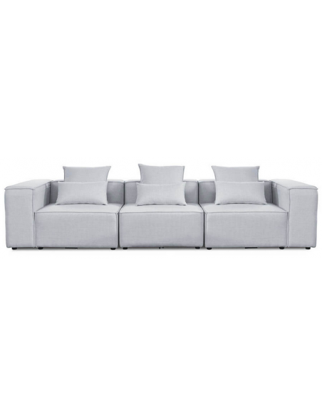 sofa modulsofa moduler grå moderne design stof