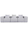 VERONA Modul 3-personers sofa i polyester 327 x 119 cm - Lysegrå