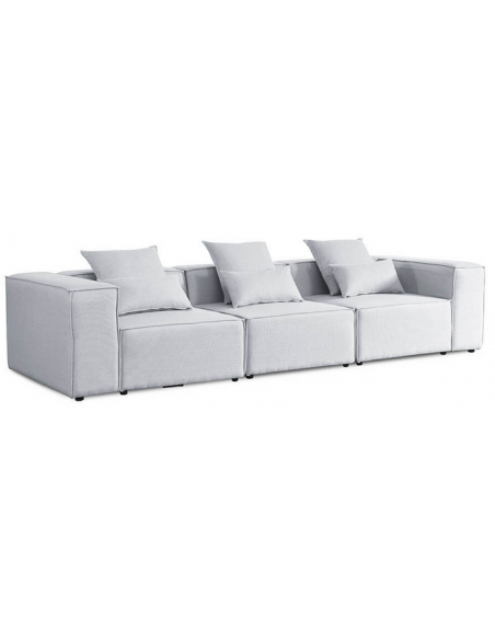 sofa modulsofa moduler grå moderne design stof