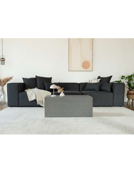 sofa modulsofa moduler grå moderne design stof