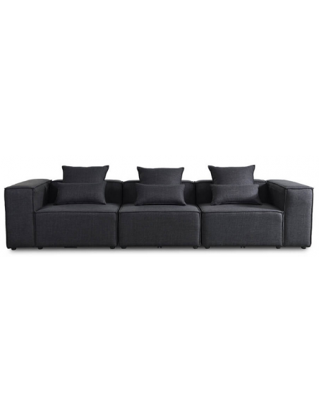 sofa modulsofa moduler grå moderne design stof