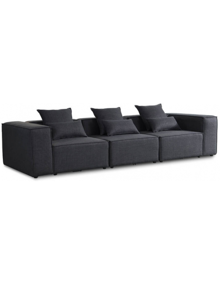 sofa modulsofa moduler grå moderne design stof