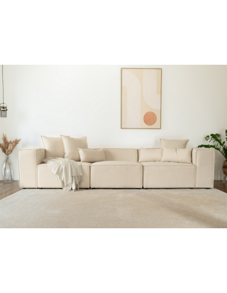 sofa modulsofa moduler beige moderne design stof