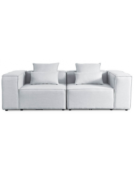 sofa modulsofa moduler grå moderne design stof