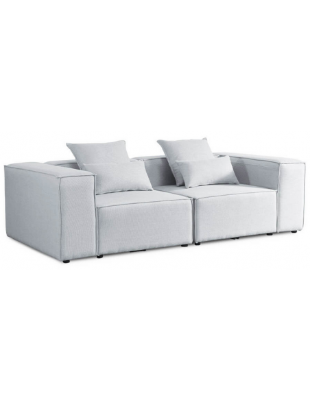 sofa modulsofa moduler grå moderne design stof