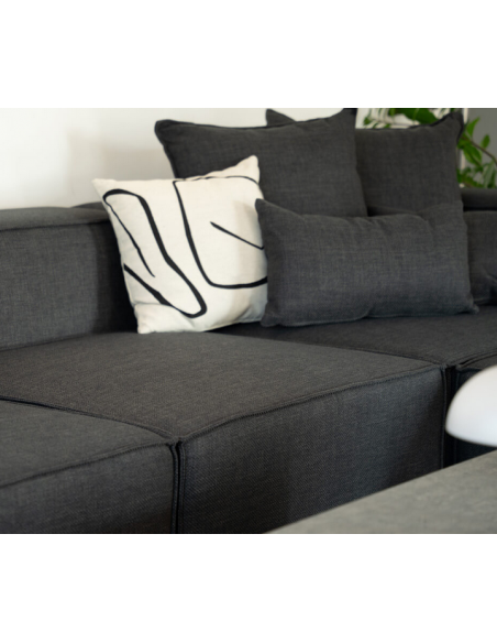 sofa modulsofa moduler grå moderne design stof