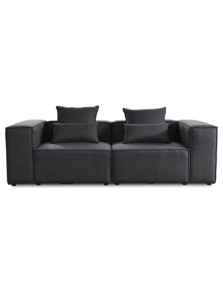 sofa modulsofa moduler grå moderne design stof