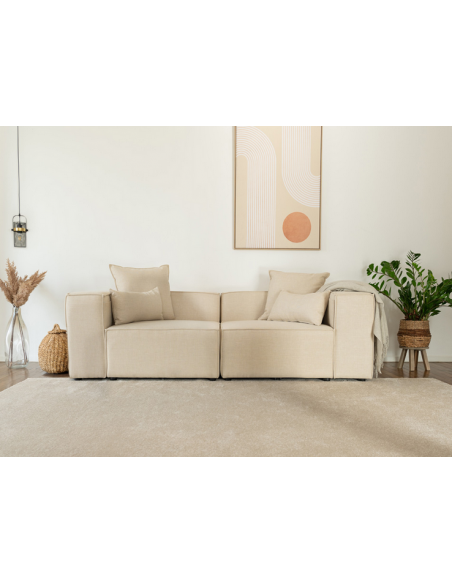 sofa modulsofa moduler beige moderne design stof