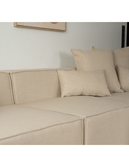 sofa modulsofa moduler beige moderne design stof