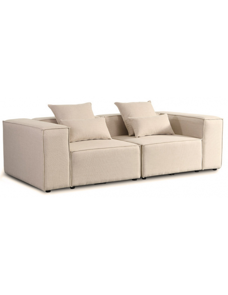 sofa modulsofa moduler beige moderne design stof