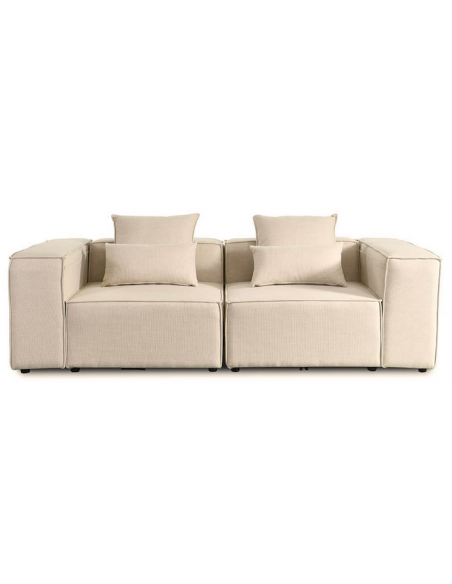 sofa modulsofa moduler beige moderne design stof