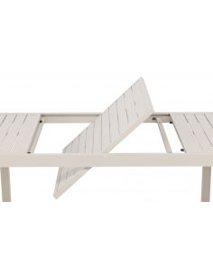 havebord med udtræk billigt beige aluminium 2